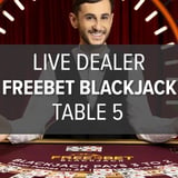 Live Dealer Classic Freebet Blackjack 7 Seat Table 5
