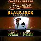 Caesars Palace Signature Blackjack Surrender with Empire Poker and Pairs